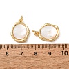 Brass & Natural White Shell Pendants SH-CBA2F11-19A-G-3