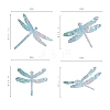 Custom Dragonfly Shape Waterproof PVC Laser Adhesive Stickers DIY-WH0256-009-3