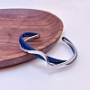 Wave Acrylic & CCB Plastic Cuff Bangles for Women FS-WGC603E-08-1