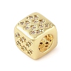 Brass Micro Pave Clear Cubic Zirconia European Beads LS-KK-K368-01G-11-2