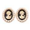 Zinc Alloy Enamel Cabochons ENAM-Q501-01LG-04-2