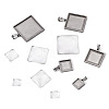 6Pcs 6 Styles 304 Stainless Steel Pendant Cabochon Settings STAS-TA0001-47A-2