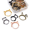 Alloy Open Back Bezel Pendants(Rotatable) PALLOY-TA0001-01-5