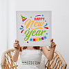 MAYJOYDIY US 1 Set Happy New Year PET Hollow Out Drawing Painting Stencils DIY-MA0002-60C-5