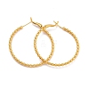 Grooved Large Ring Huggie Hoop Earrings for Women Girl KK-C224-04A-G-1