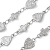 Hammered 304 Stainless Steel Triangle & Cross Link Chains SA-CBA21A8-01P-02-1