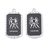 Alloy Twelve Constellations Series Big Pendants PALLOY-O107-01P-06-1