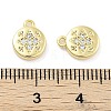 Brass Micro Pave Cubic Zirconia Pendants ZIRC-P120-01G-3