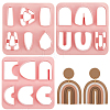 3Pcs 3 Styles Arch Trapezoid ABS Plastic Clay Cutters DIY-GF0009-42A-1
