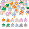  36Pcs 6 Colors Transparent Glass Pendants FIND-TA0002-04-13