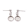 304 Stainless Steel Stud Earring Settings STAS-L226-019I-P-1