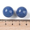 Natural Blue Agate No Hole Sphere Beads G-K353-04D-30-3