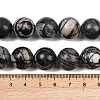 Natural Black Netstone Beads Strands G-L648-A11-16mm-6