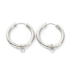 Tarnish Resistant 201 Stainless Steel Huggie Hoop Earring Findings STAS-P283-01J-P-1