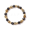 Natural Labradorite Beaded Stretch Rings RJEW-JR00867-07-2