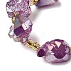 Electroplated Raw Rough Natural Amethyst Beads Strands G-Z131-J02-08-4