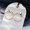 Brass Hoop Earrings EJEW-R014-17A-G-3