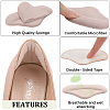 Gorgecraft 6 Pairs 2 Colors Cotton Anti-Wear Heel Grips FIND-GF0005-49-5