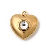304 Stainless Steel Rhinestone Pendants STAS-P431-02G-1
