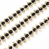 3.28 Feet Handmade Faceted Glass Beaded Chains X-CHC-G003-B03-1