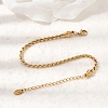 304 Stainless Steel Twisted Curb Chains Bracelets for Women BJEW-A158-02G-G-2