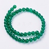 Natural Green Onyx Agate Beads Strands X-G-G583-8mm-11-2