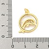 Rack Plating Brass Micro Pave Clear Cubic Zirconia Pendants KK-K341-58G-3