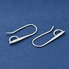 Brass Earring Hooks KK-H502-11S-2