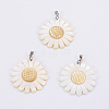 White Shell Pendants SSHEL-L008-36P-1