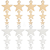 Beebeecraft 120Pcs 6 Styles Brass Charms KK-BBC0007-83-1