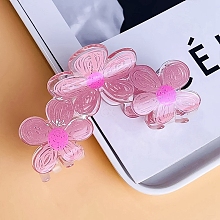 Flower Acrylic Large Claw Hair Clips PW-WG17948-04