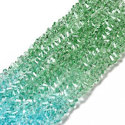 Transparent Glass Bead Strands GLAA-H023-02G-1