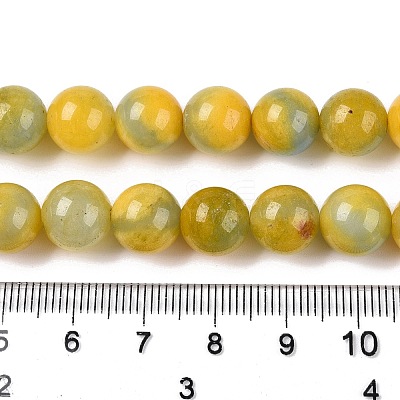 Dyed Natural White Jade Beads Strands G-T138-10mm-210-26-1