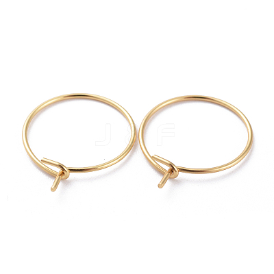 316 Surgical Stainless Steel Hoop Earring Findings STAS-J025-01A-G02-1