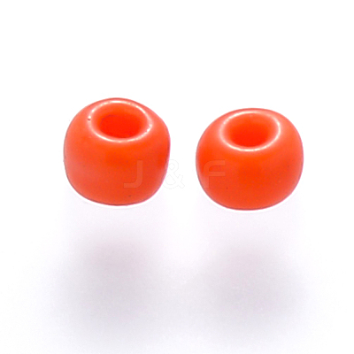 8/0 Baking Paint Glass Round Seed Beads SEED-C029-B-01-1