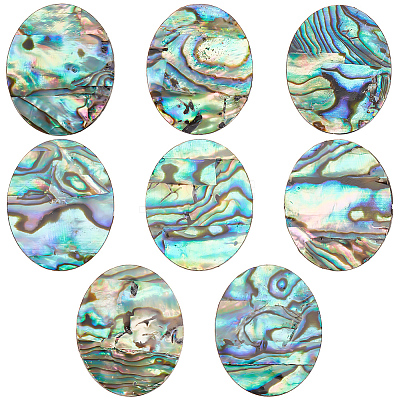 Natural Paua Shell Cabochons SHEL-BC0001-029A-1