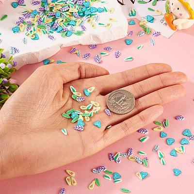 60G 6 Style Handmade Polymer Clay Cabochons PORC-TA0001-08B-1