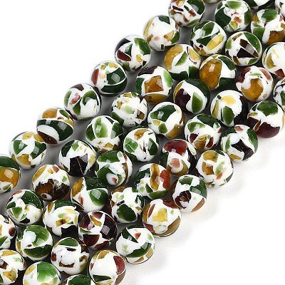 Sythetic Amber Beads Strands G-M199-02D-1