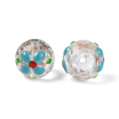 Luminous Handmade Gold Sand Lampwork Beads LAMP-N035-04A-1