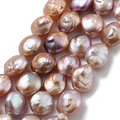 Natural Baroque Keshi Pearl Beads Strands PEAR-P064-08E-04E-1