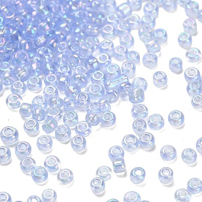 Transparent Colours Rainbow Glass Seed Beads SEED-H004-01A-1