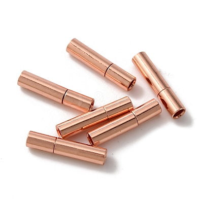 Brass Bayonet Clasps KK-WH0062-36A-RG-1