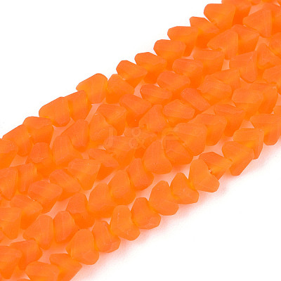 Frosted Transparent Glass Beads X1-GLAA-N016-4mm-09-1