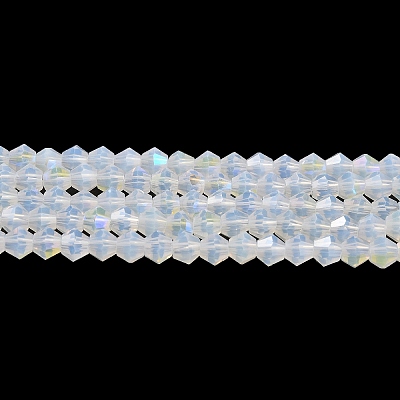Imitation Jade Electroplate Glass Beads Strands GLAA-F029-J4mm-D05-1
