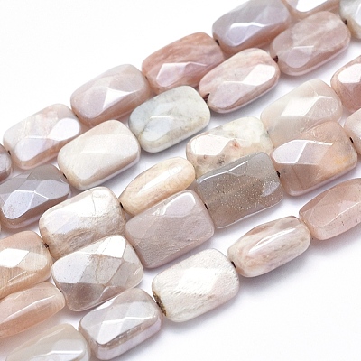 Electroplate Natural Sunstone Beads Strands G-K256-19A-02-1
