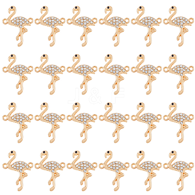50Pcs Alloy Jet and Crystal Rhinestone Connector Charms FIND-DC0002-57-1