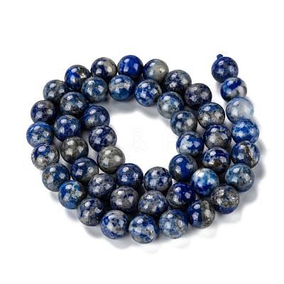 Natural Lapis Lazuli Round Bead Strands G-E262-01-8mm-1