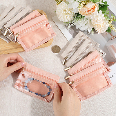 4 Sets 2 Colors Polyester Makeup Storage Zipper Bags AJEW-CN0003-05-1