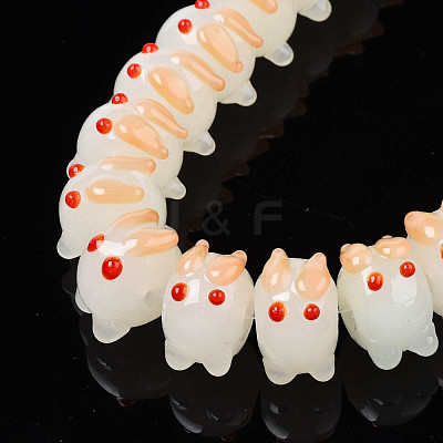 Handmade Bumpy Lampwork Beads Strands LAMP-T017-01C-1