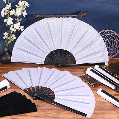 Oxford Cloth & Plastic Folding Fan AJEW-WH0696-500A-1